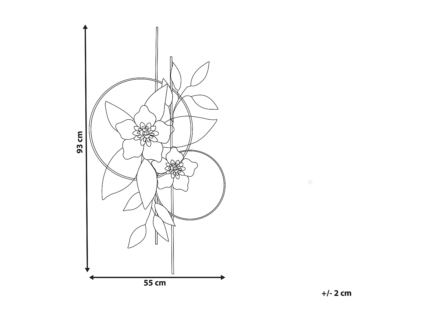 Décoration murale Fleur BERKELIUM Métal 93 cm Multicolore