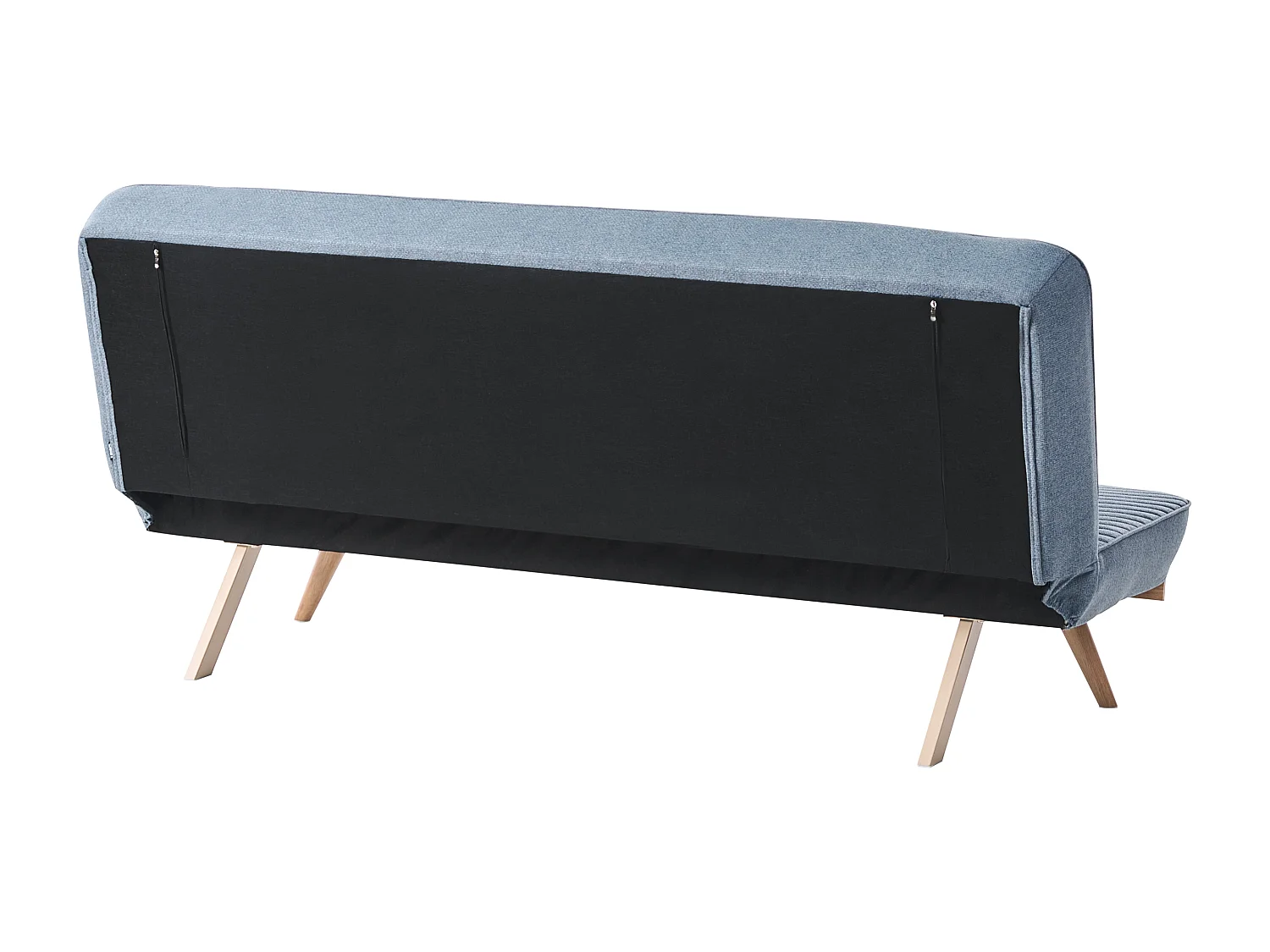 Canapé-lit 2 places KALFAFEL Tissu Bleu