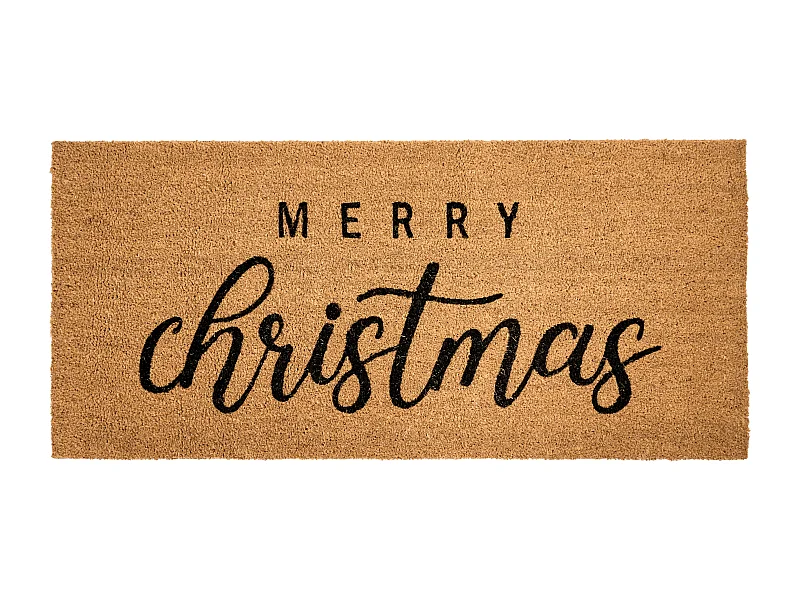 Paillasson TIKUB Naturel 55 x 120 cm Motif de Noël Fibre de coco