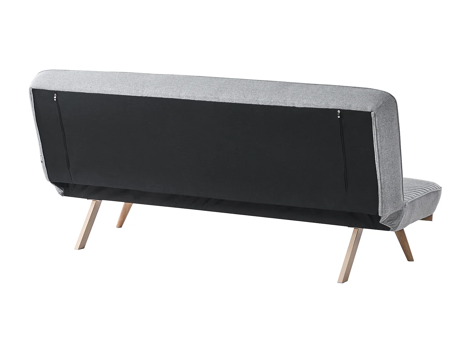 Canapé-lit 2 places KALFAFEL Tissu Gris foncé