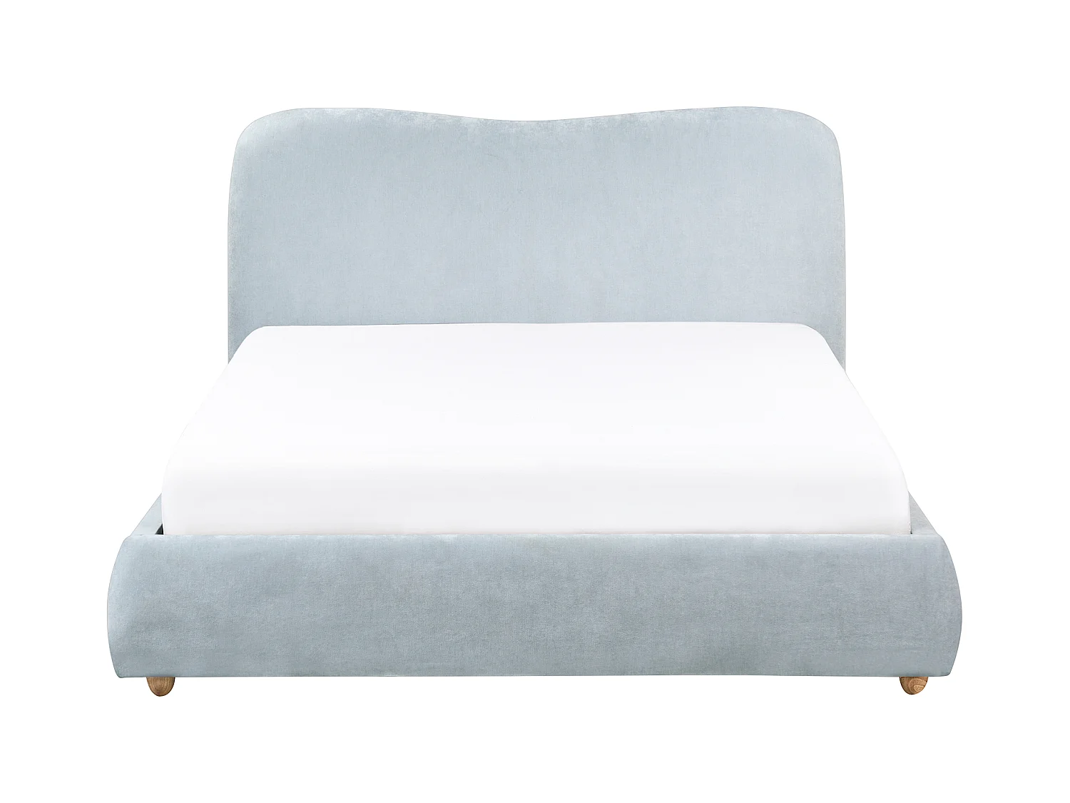 Lit ottoman Tissu BLAGNAC 140 x 200 cm Bleu clair