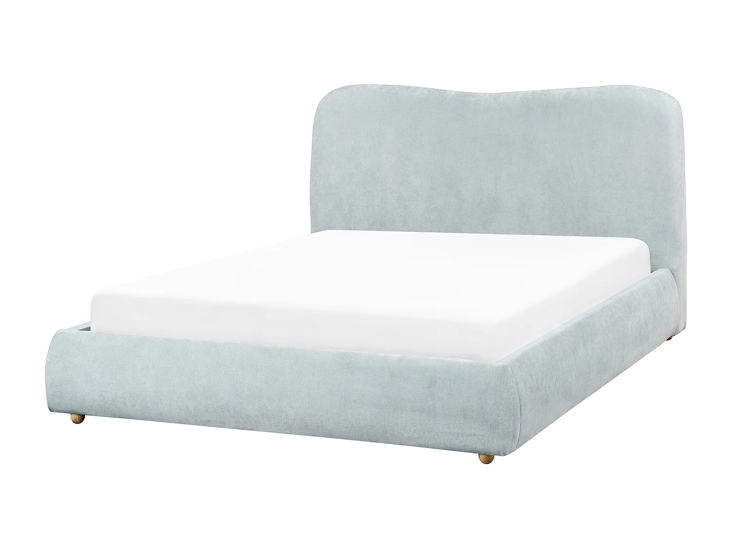 Lit ottoman Tissu BLAGNAC 140 x 200 cm Bleu clair