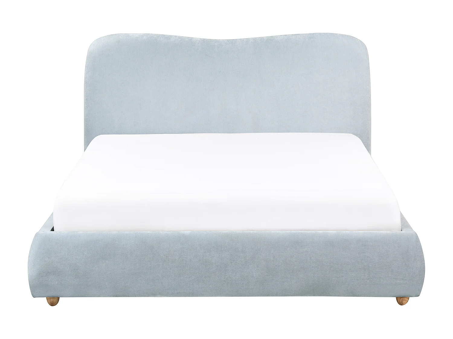Lit ottoman Tissu BLAGNAC 140 x 200 cm Bleu clair
