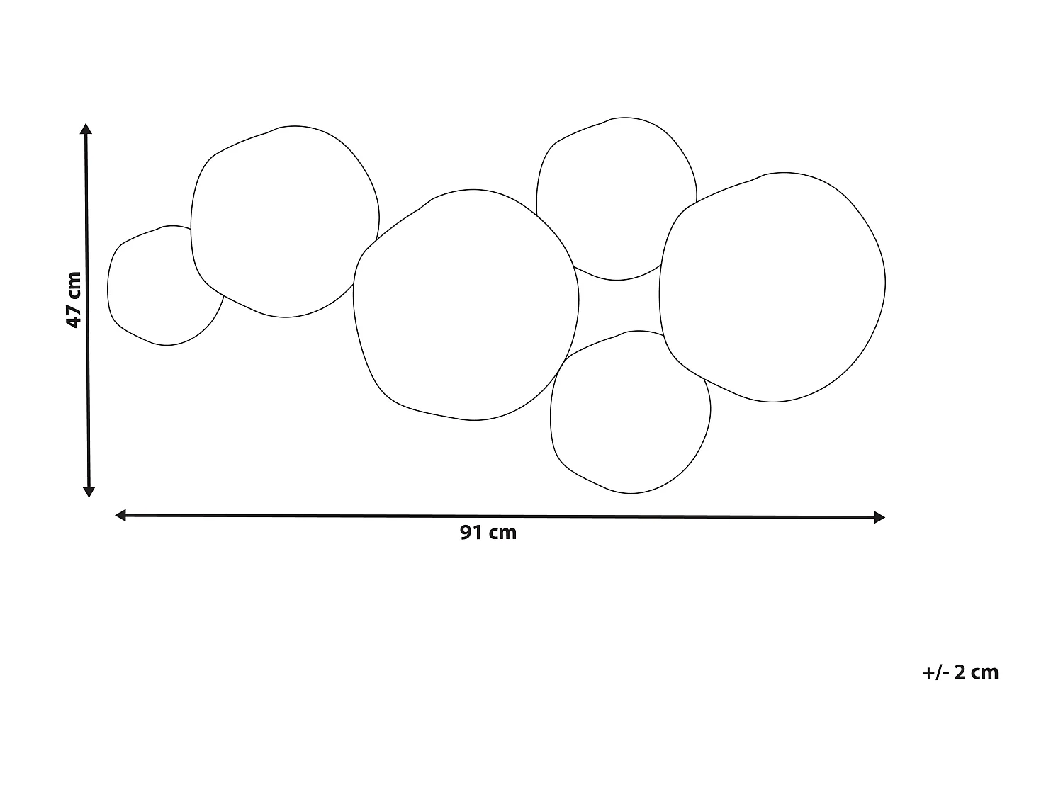Décoration murale NEODYNIUM Métal 47 cm Blanc