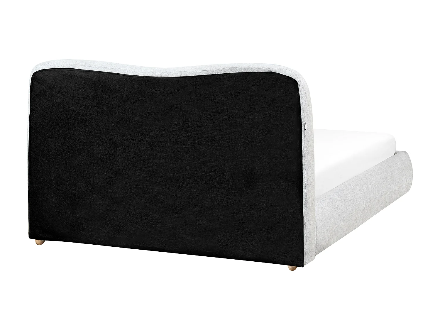 Lit ottoman Tissu BLAGNAC 140 x 200 cm Gris clair