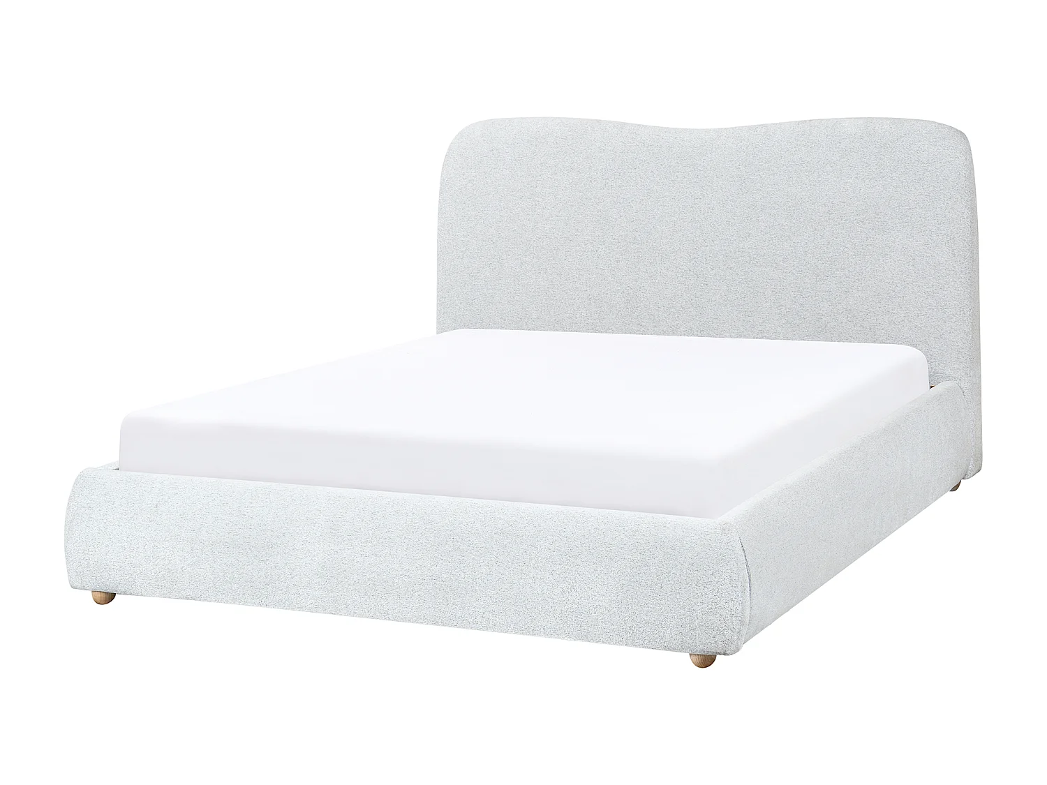 Lit ottoman Tissu BLAGNAC 140 x 200 cm Gris clair