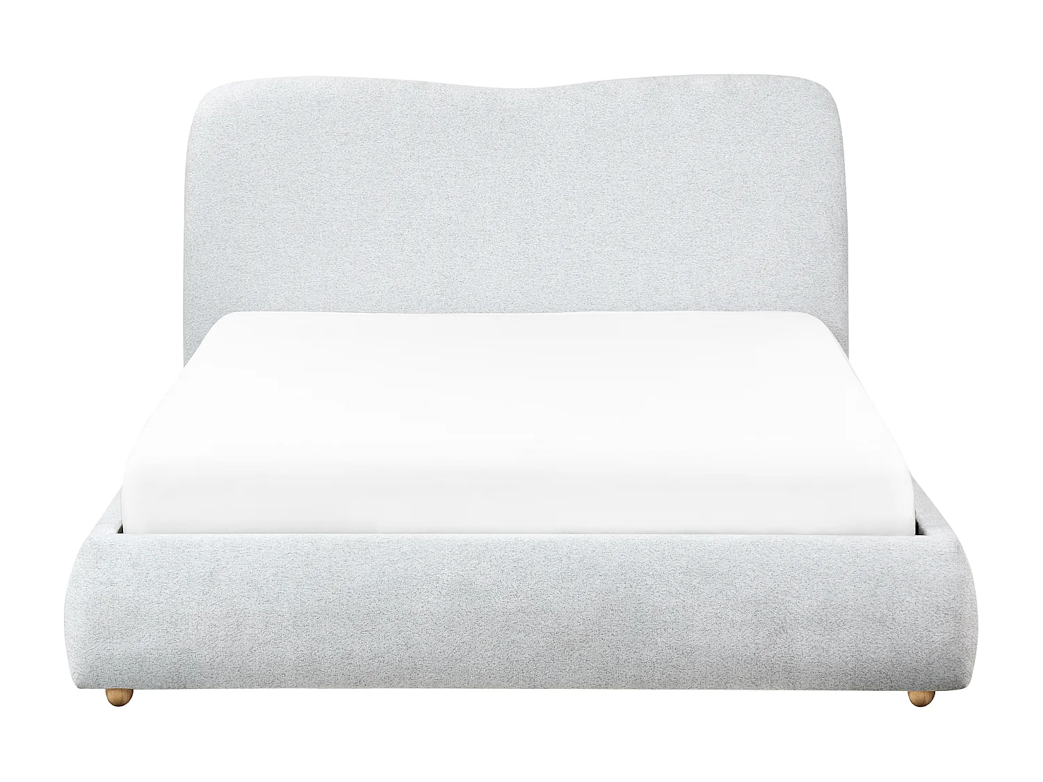 Lit ottoman Tissu BLAGNAC 140 x 200 cm Gris clair
