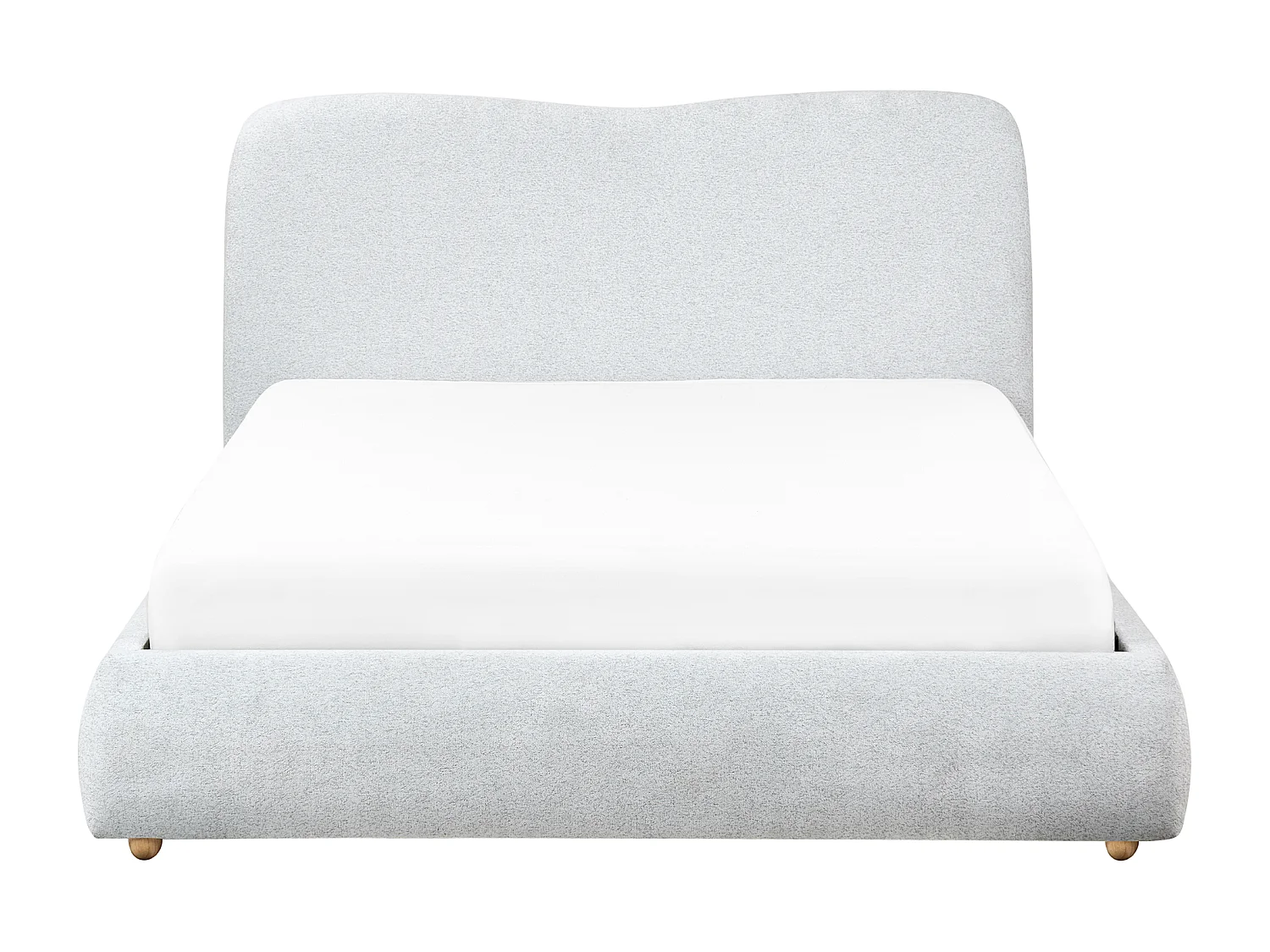 Lit ottoman Tissu BLAGNAC 140 x 200 cm Gris clair