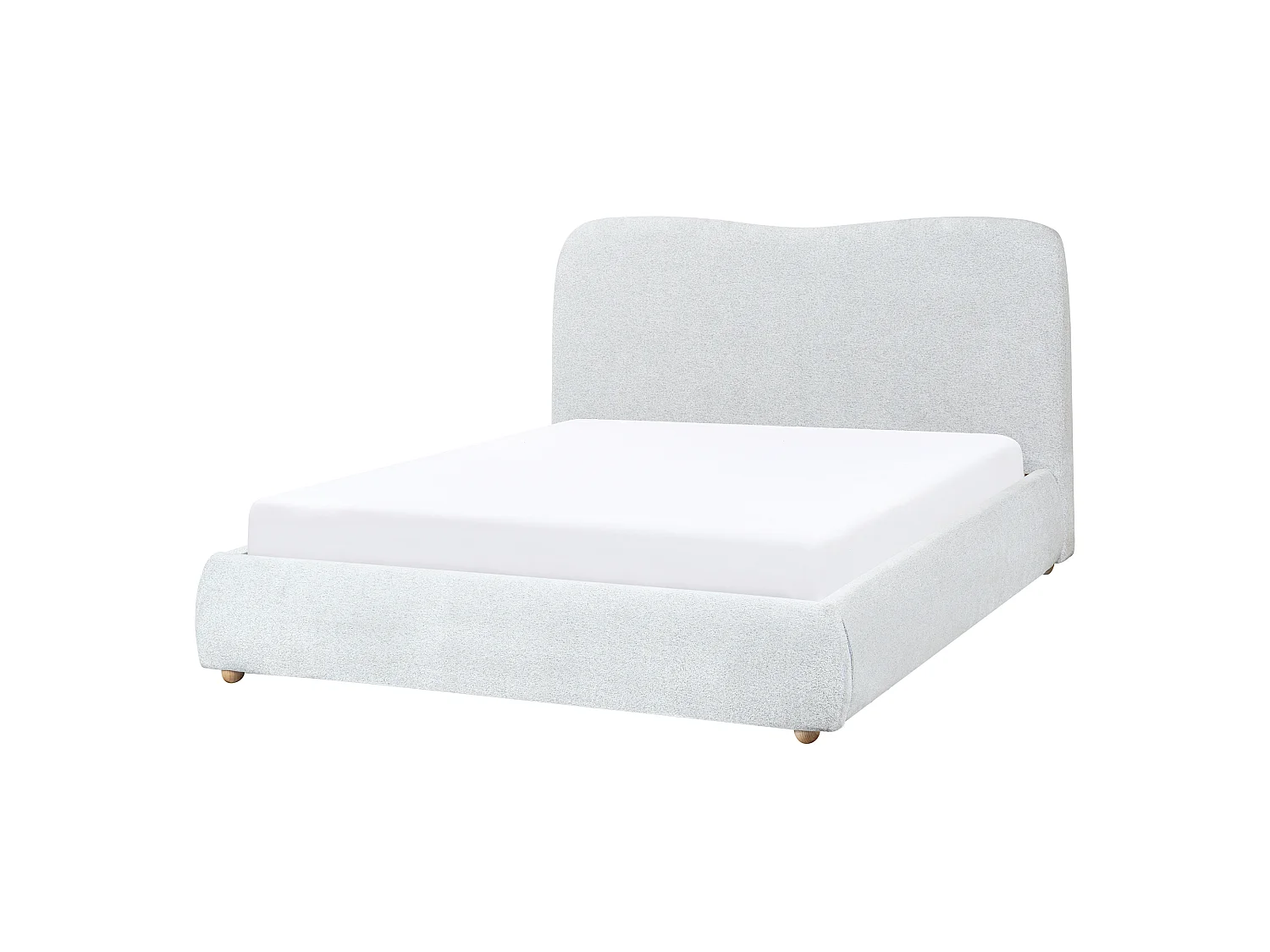 Lit ottoman BLAGNAC Tissu Gris clair 140 x 200 cm