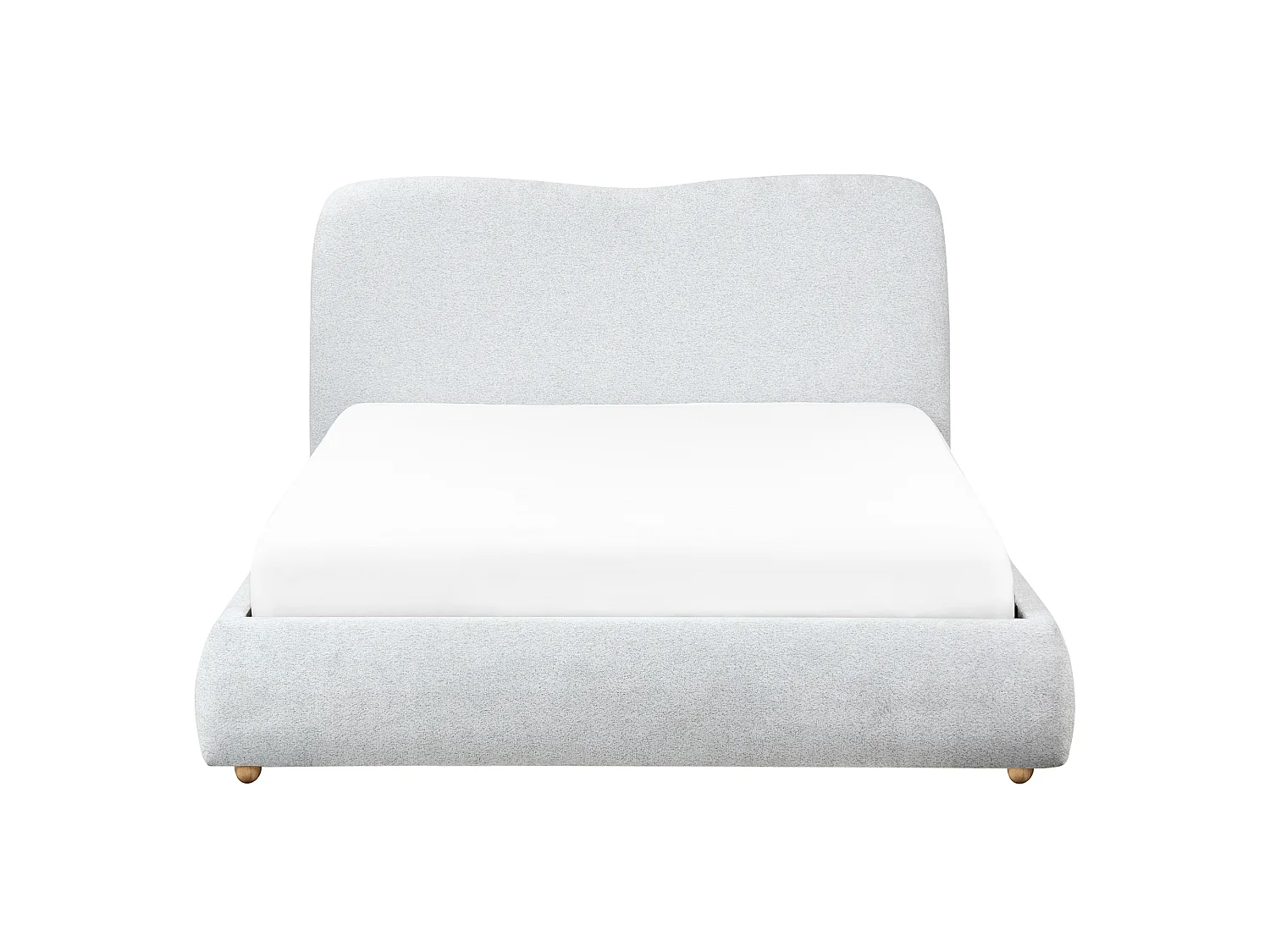 Lit ottoman BLAGNAC Tissu Gris clair 140 x 200 cm