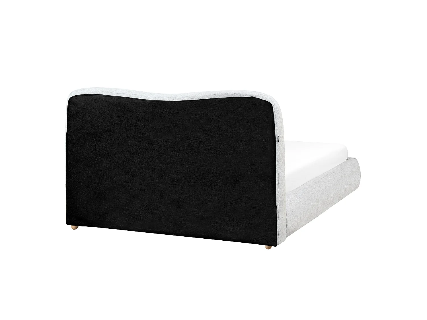 Lit ottoman BLAGNAC Tissu Gris clair 140 x 200 cm