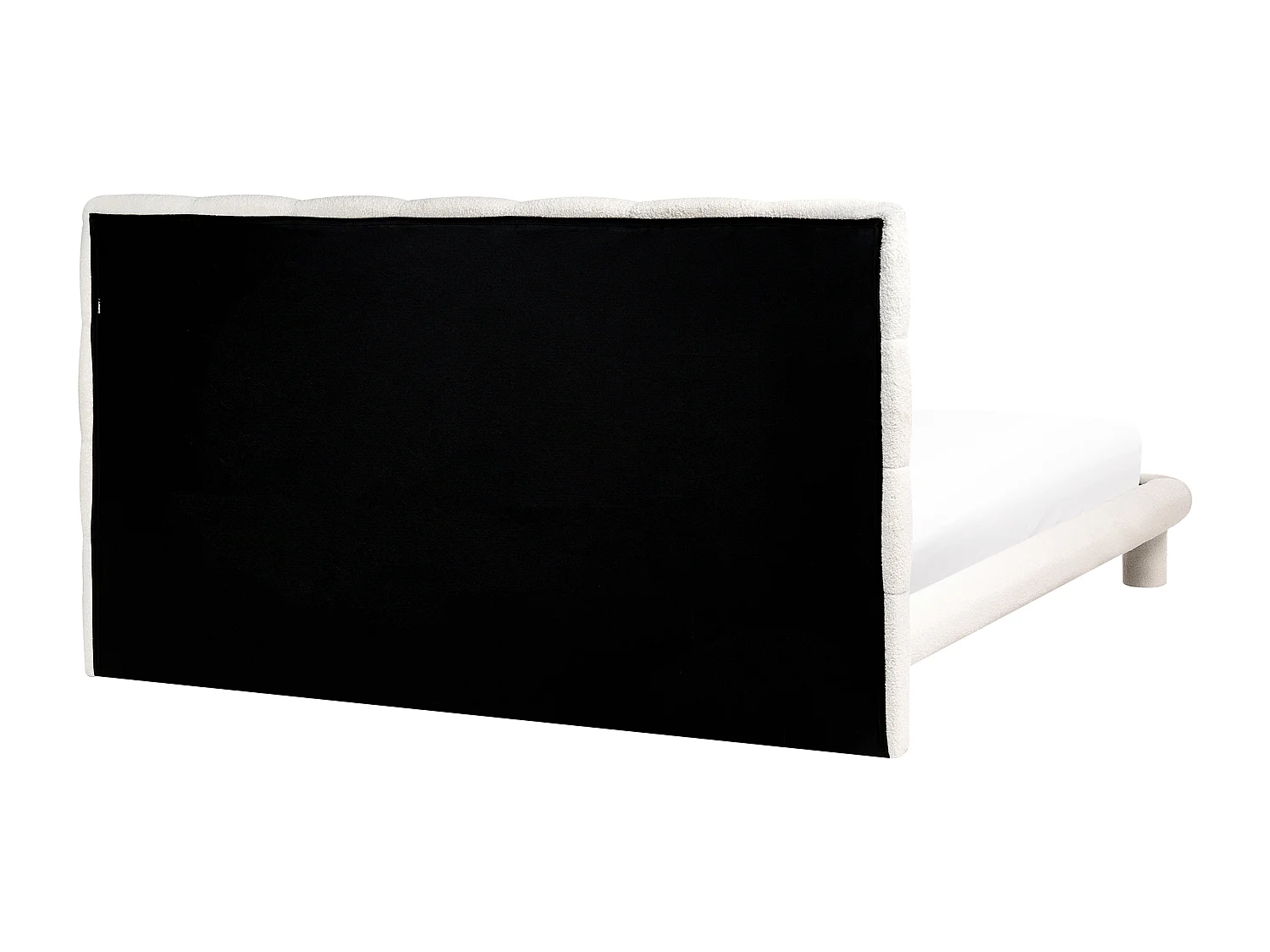 Lit avec sommier Bouclé CRESSAT 180 x 200 cm Blanc cassé