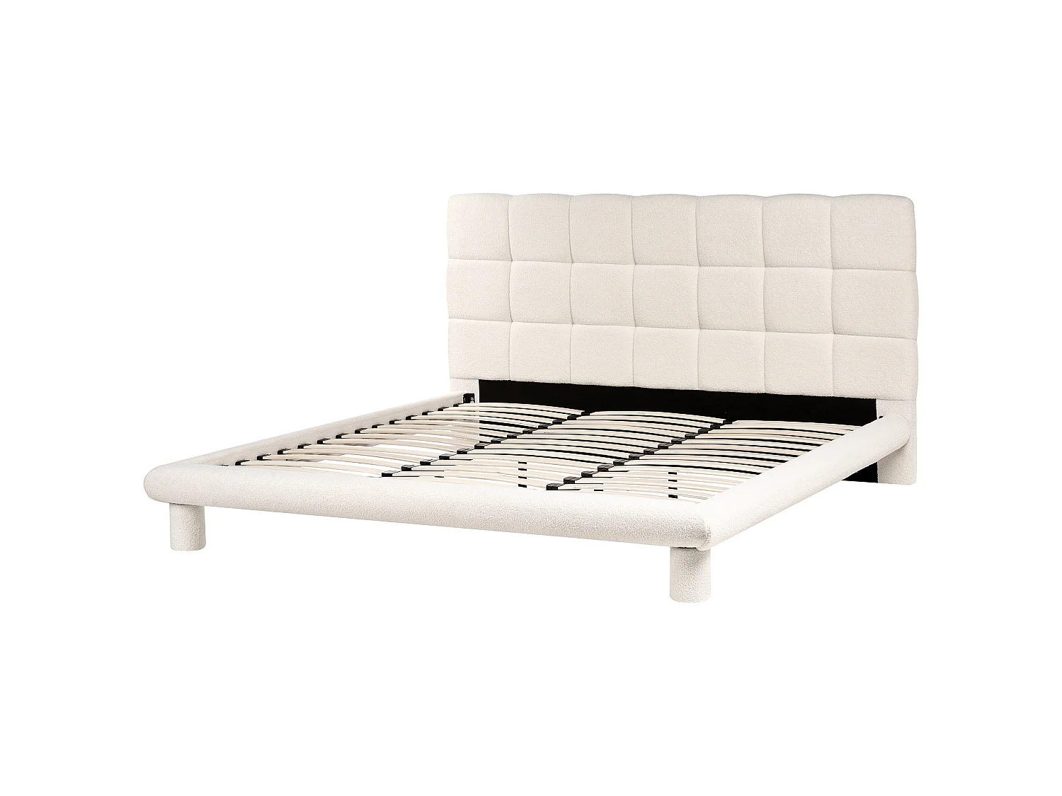 Bed Boucle CRESSAT 180 x 200 cm (EU Super King) Off-White