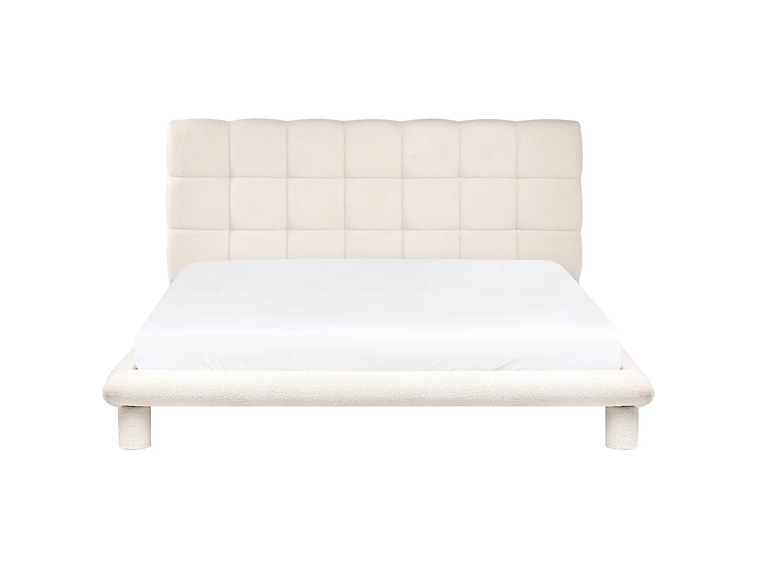 Bed Boucle CRESSAT 180 x 200 cm (EU Super King) Off-White