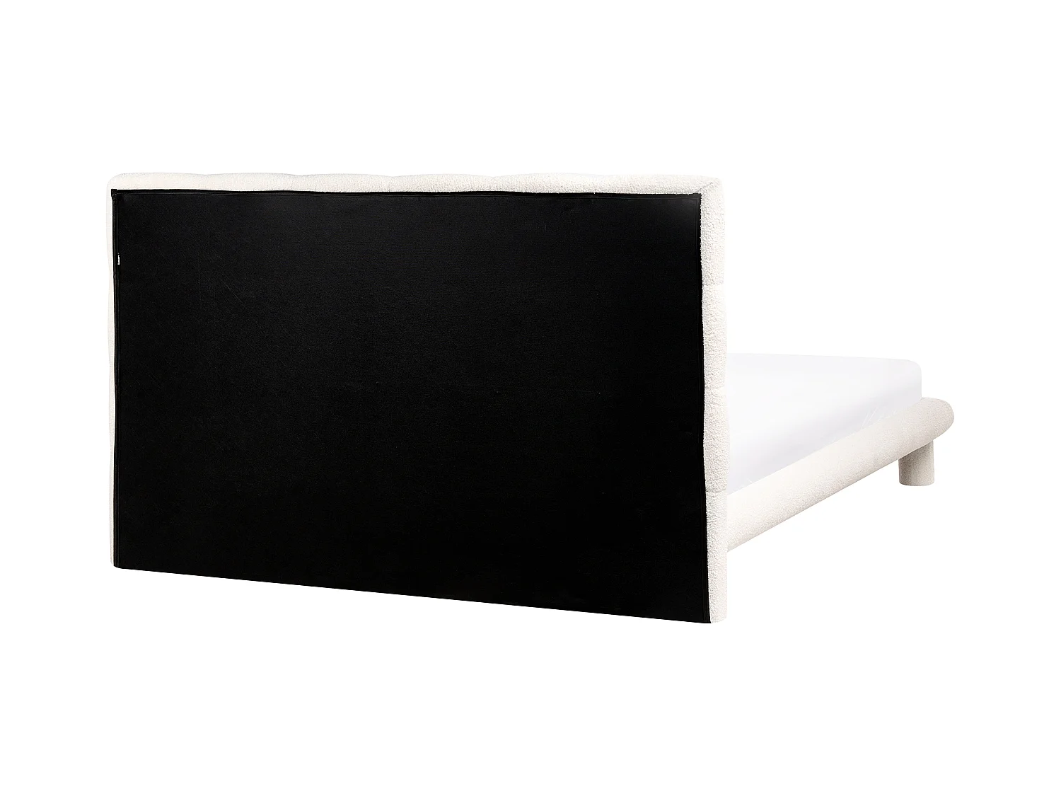 Lit avec sommier Bouclé CRESSAT 160 x 200 cm Blanc cassé