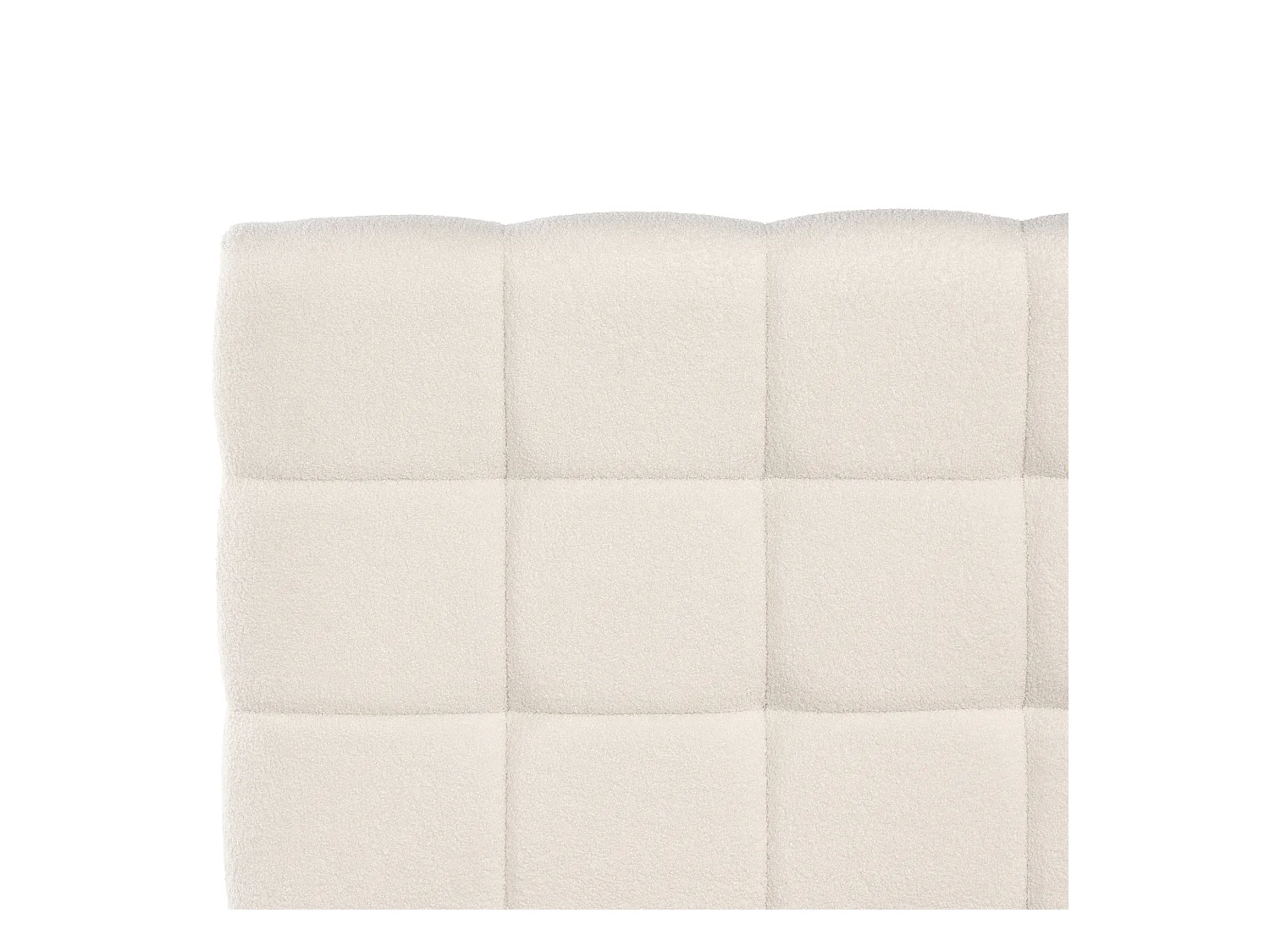 Lit avec sommier Bouclé CRESSAT 160 x 200 cm Blanc cassé