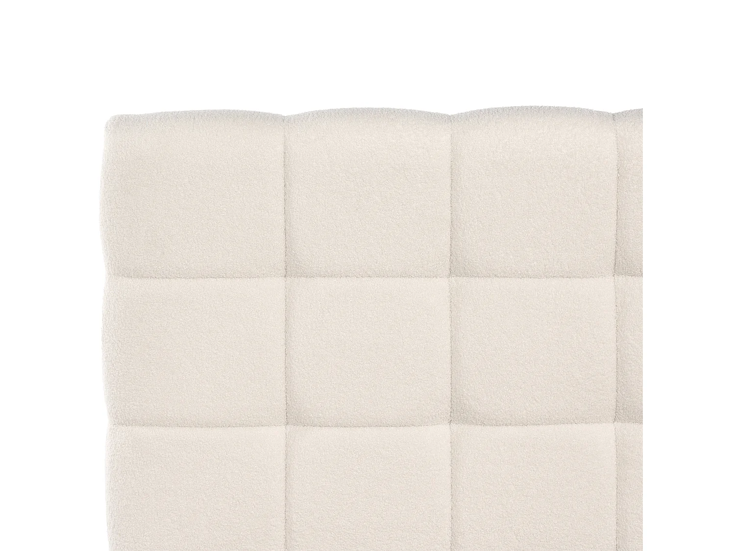 Lit avec sommier Bouclé CRESSAT 160 x 200 cm Blanc cassé