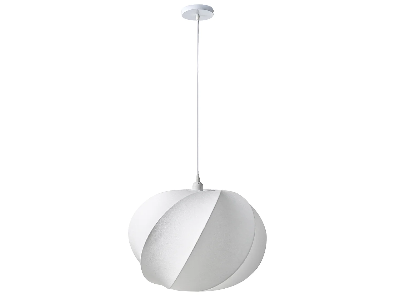 Pendant Lamp MAQUINE Faux Silk White