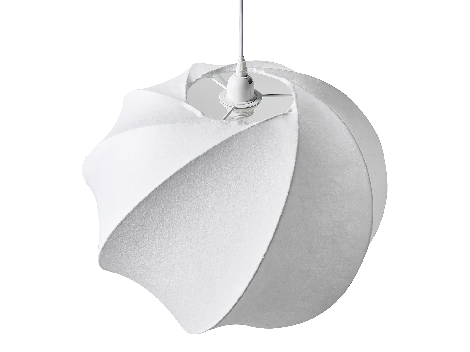 Pendant Lamp MAQUINE Faux Silk White