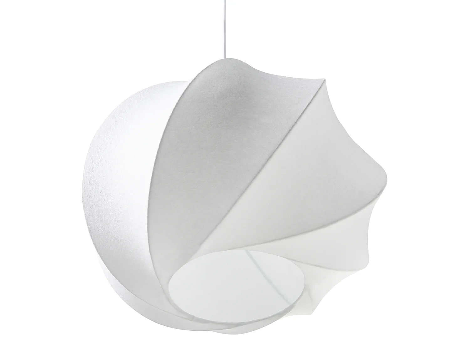 Pendant Lamp MAQUINE Faux Silk White