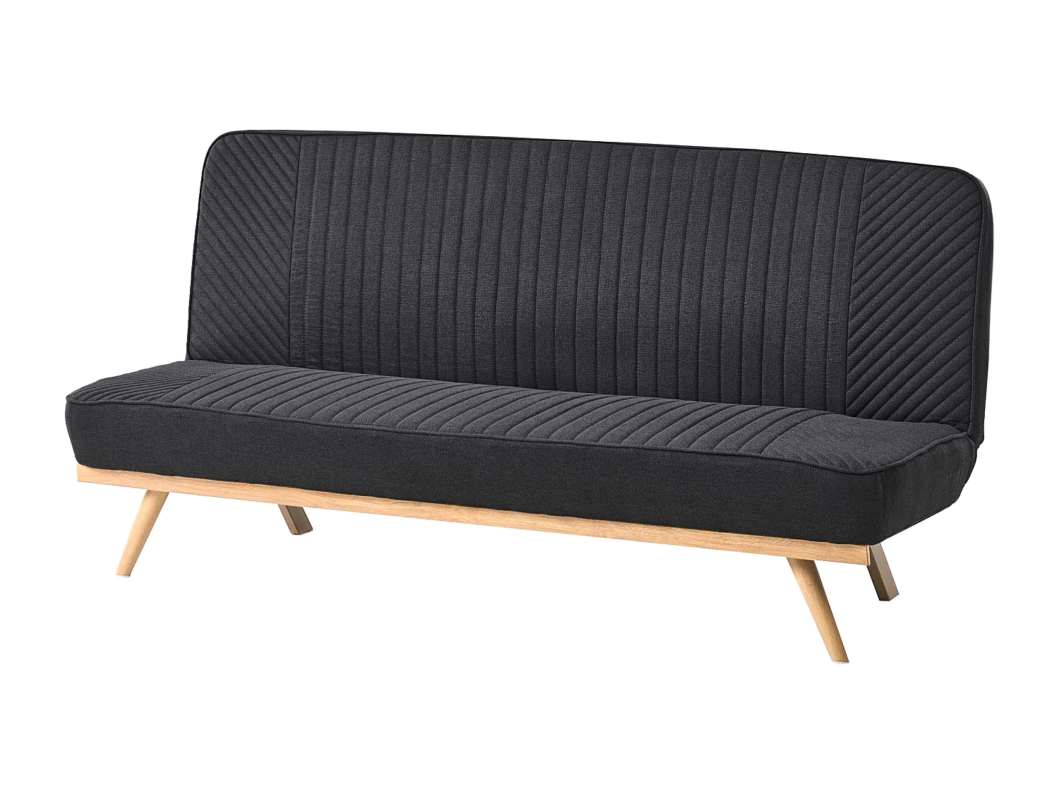 Canapé-lit 2 places KALFAFEL Tissu Noir