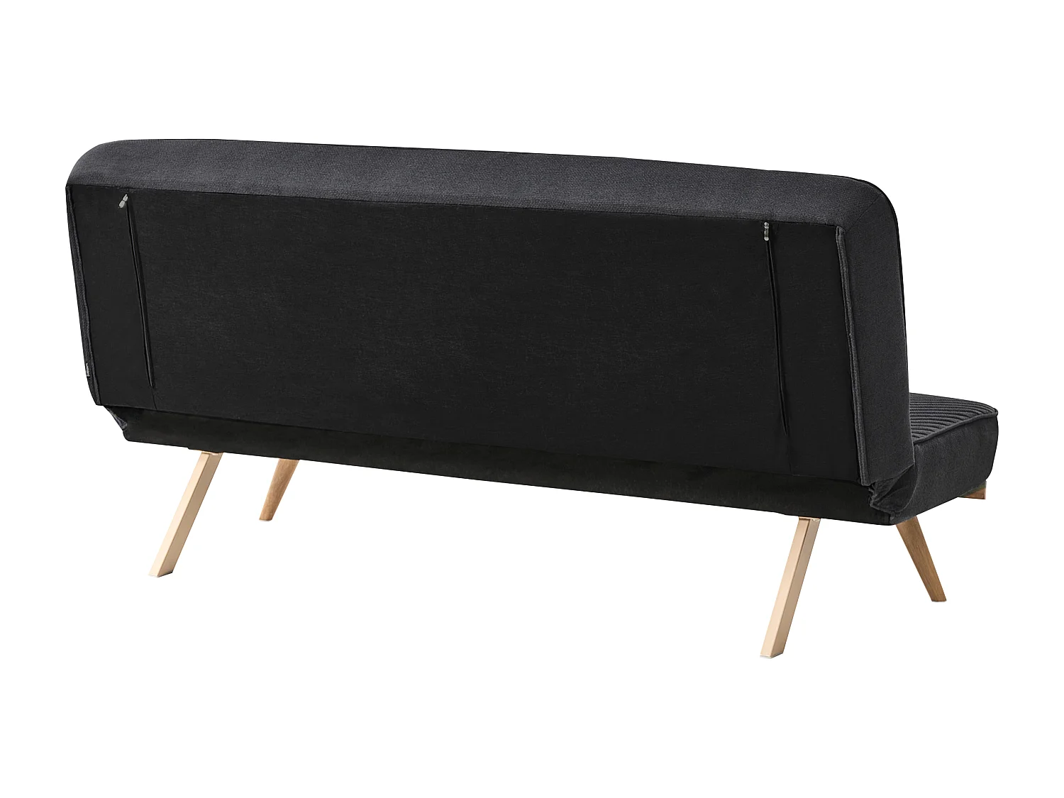 Canapé-lit 2 places KALFAFEL Tissu Noir