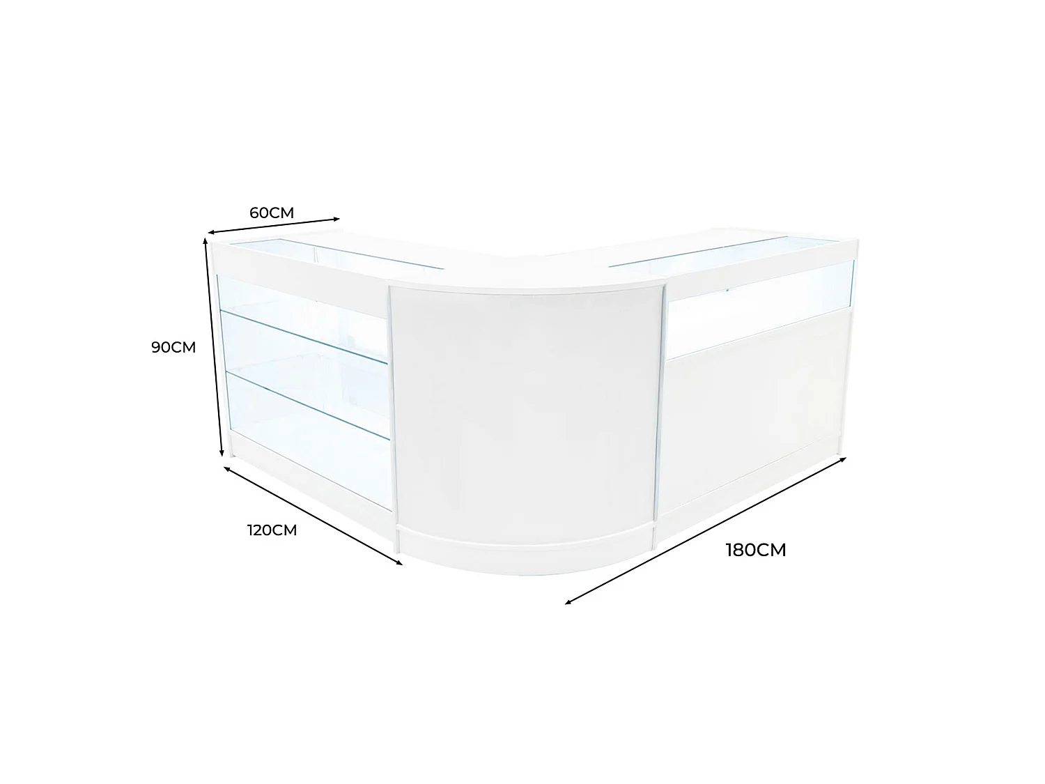 Set Banconi Negozio Triton LED K1200 B1200 & CM60 - Bianco
