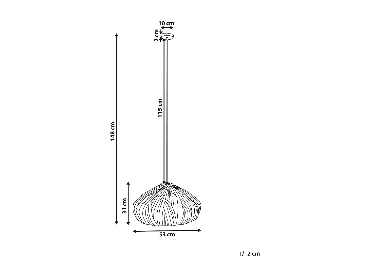 Lampe suspension PASOS Fibre de jacinthe d'eau Naturel