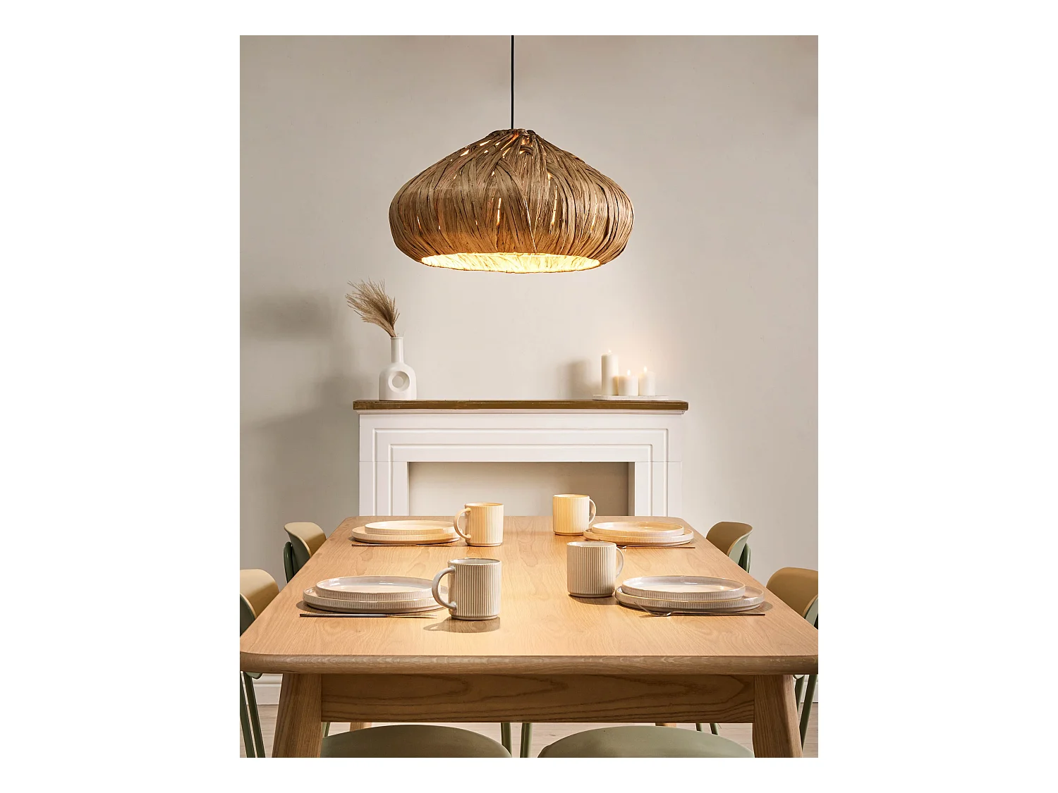 Lampe suspension PASOS Fibre de jacinthe d'eau Naturel