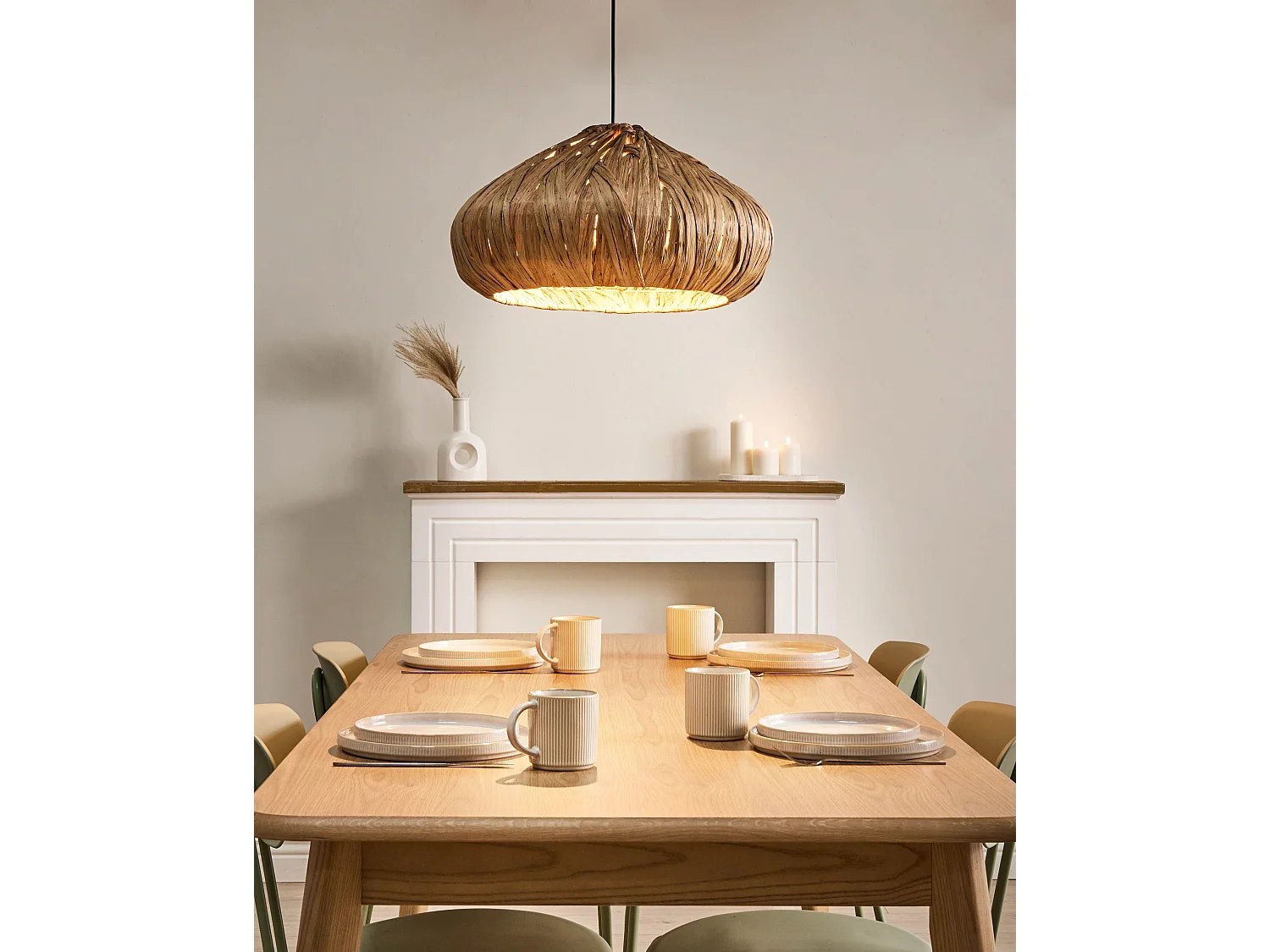 Lampe suspension PASOS Fibre de jacinthe d'eau Naturel