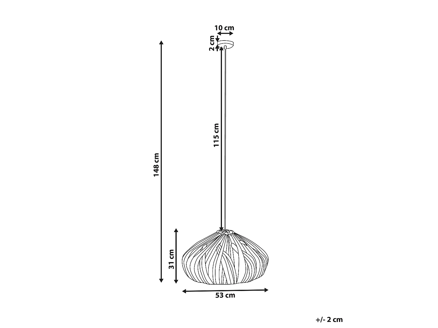 Lampe suspension PASOS Fibre de jacinthe d'eau Naturel