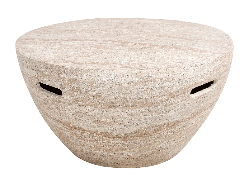 Table basse VICARELLO Effet travertin