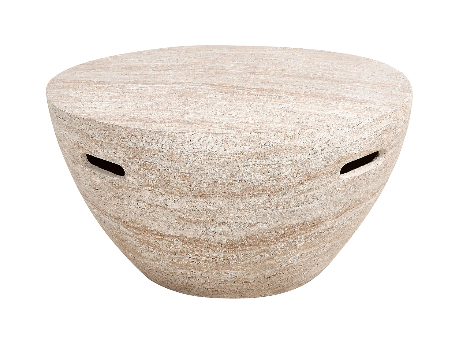 Table basse VICARELLO Effet travertin