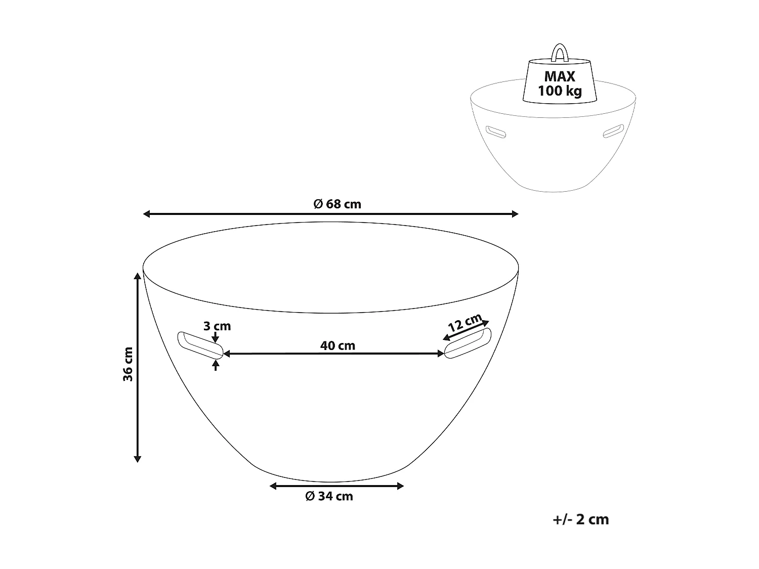 Table basse VICARELLO Effet travertin