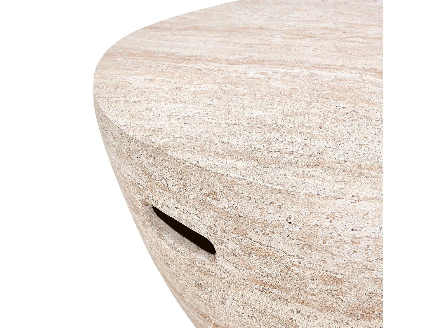 Table basse VICARELLO 68 cm 68 cm Effet travertin