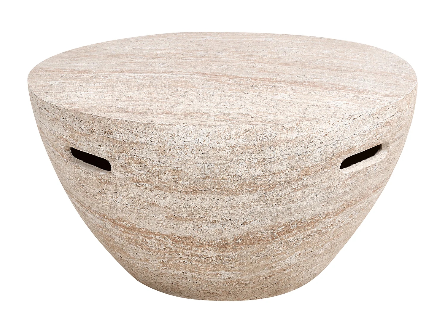 Table basse VICARELLO 68 cm 68 cm Effet travertin