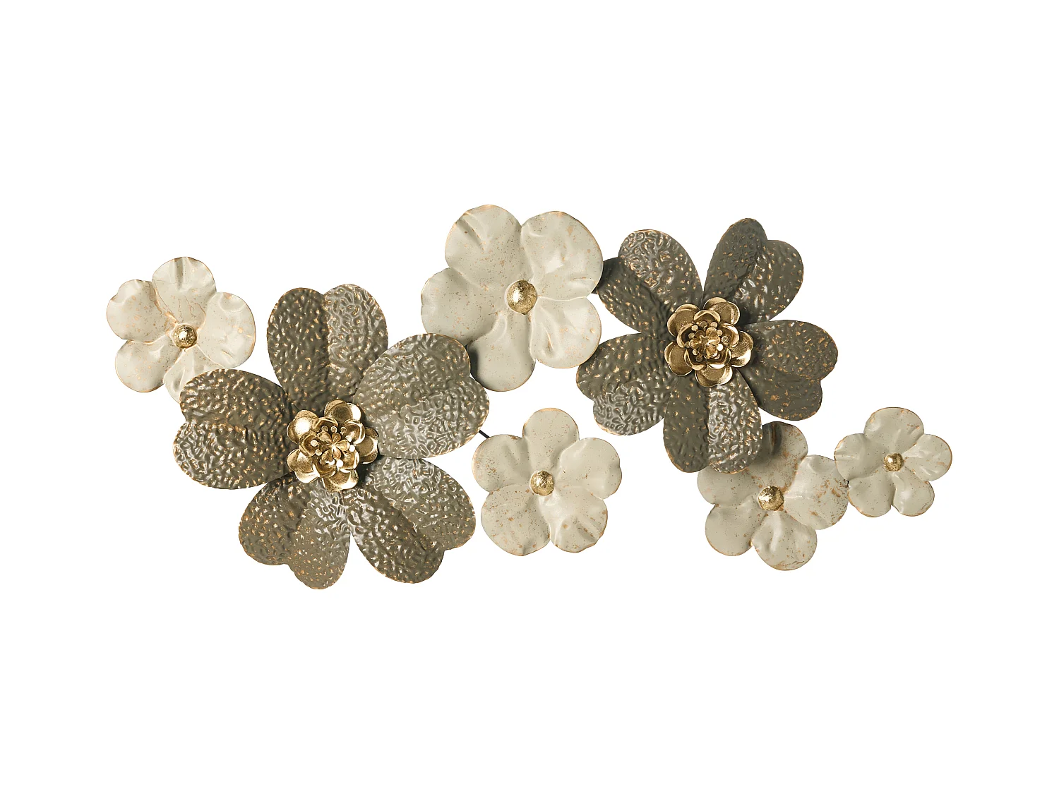 Décoration murale Fleur LANTHANUM Métal 52 cm Beige