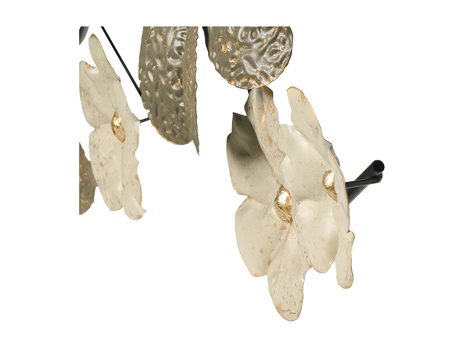 Décoration murale Fleur LANTHANUM Métal 52 cm Beige