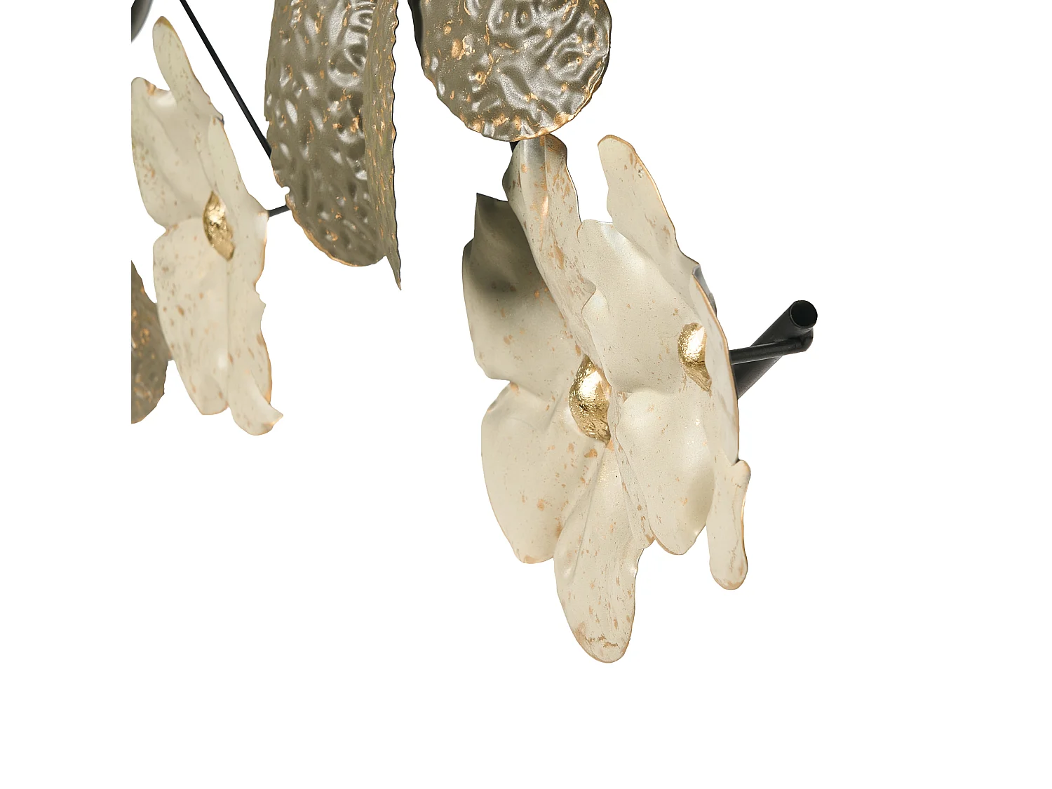 Décoration murale Fleur LANTHANUM 52 cm Métal Beige