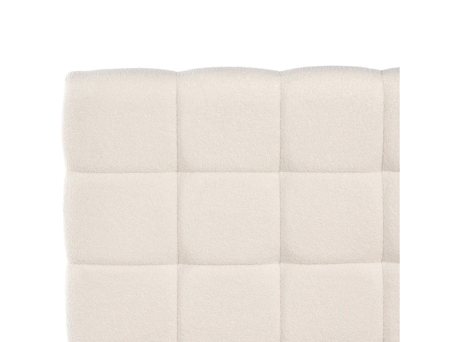 Lit avec sommier Bouclé CRESSAT 140 x 200 cm Blanc cassé