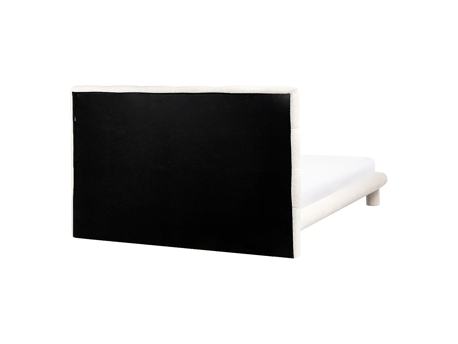 Bed Boucle CRESSAT 140 x 200 cm (EU Double) Off-White