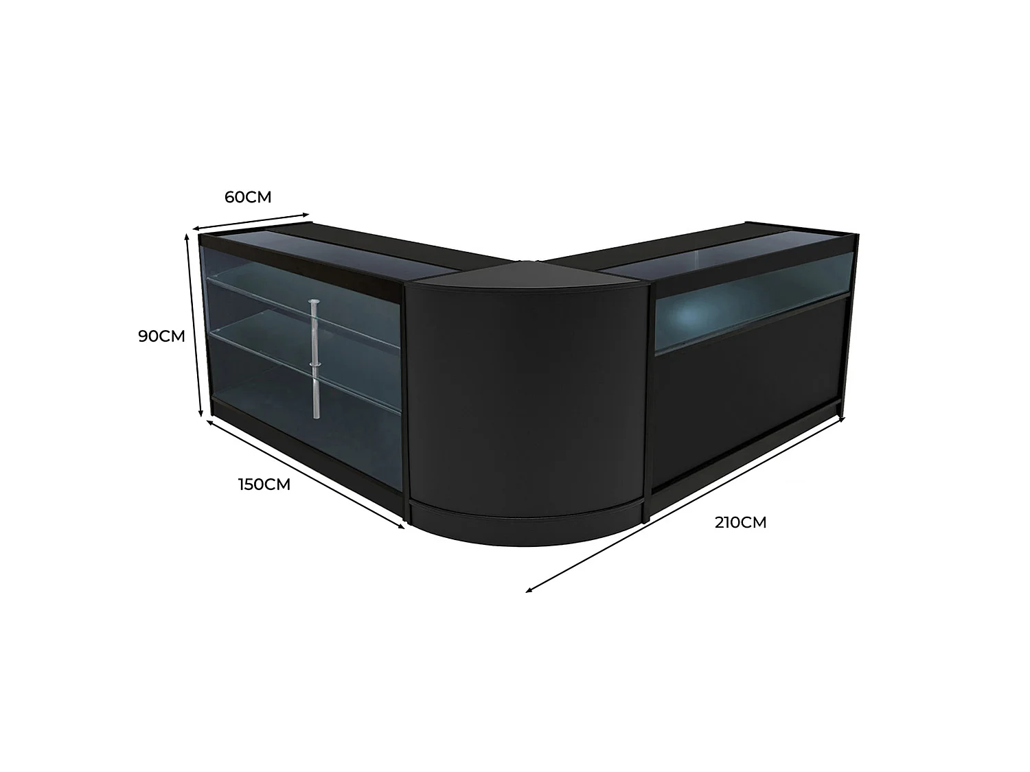 Set Banconi Negozio Triton LED K1500 B1500 & CM60 - Nero