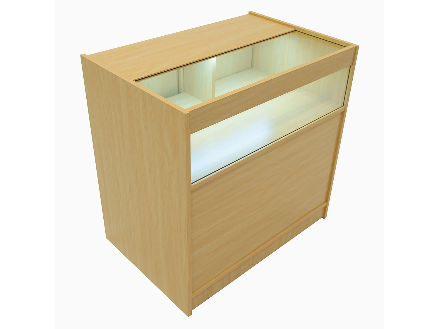 Conjunto de BalcÃµes Comerciais com Luz LED  "TRITON" CM60 + K900 + B900 â€“ cor Maple