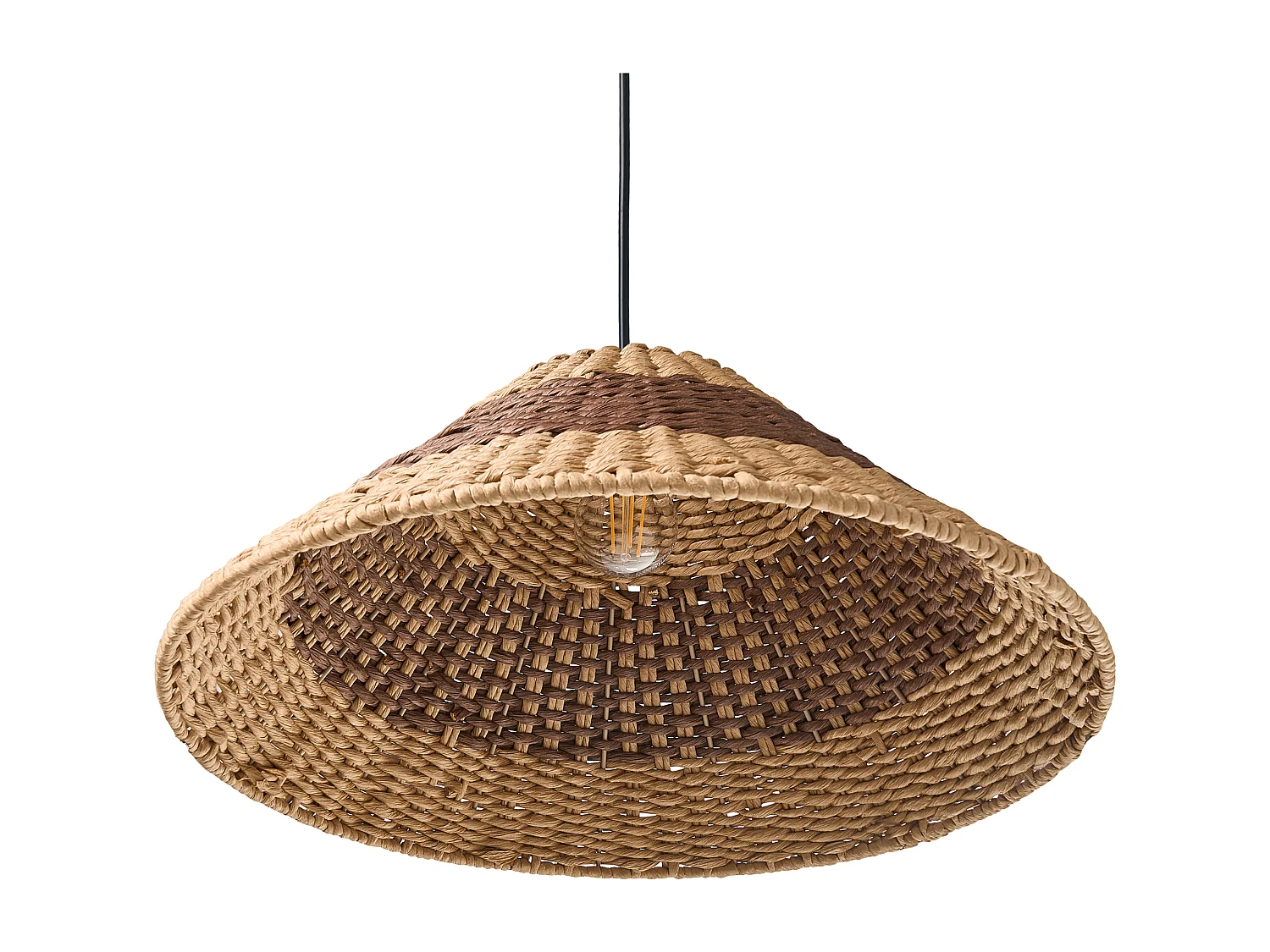 Lampe suspension BANCAL Corde en papier Naturel