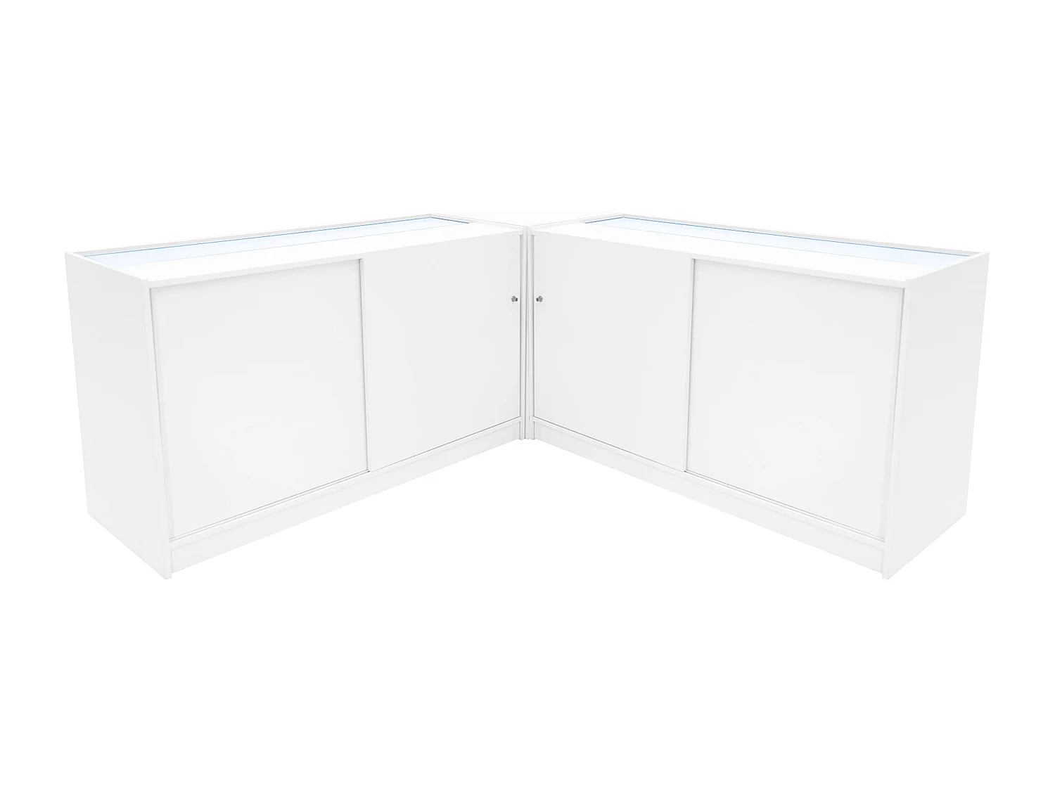 Comptoirs de Vente à LED Ensemble Triton - Blanc CM60, K1500, B1500