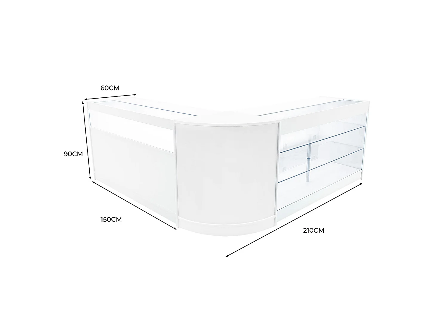 Set Banconi Negozio Triton LED K1500 B1500 & CM60 - Bianco