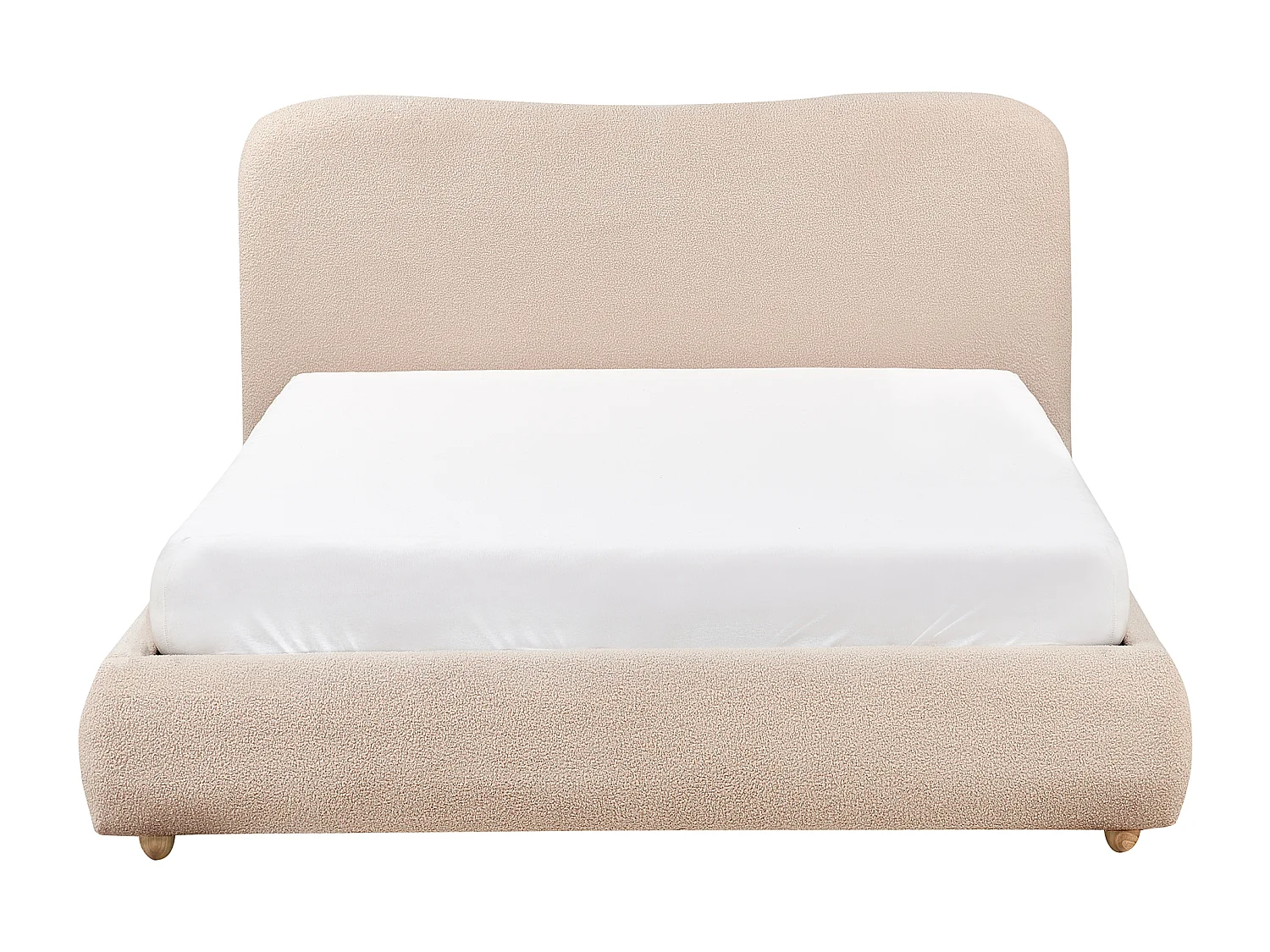 Lit ottoman Bouclé BLAGNAC 140 x 200 cm Beige