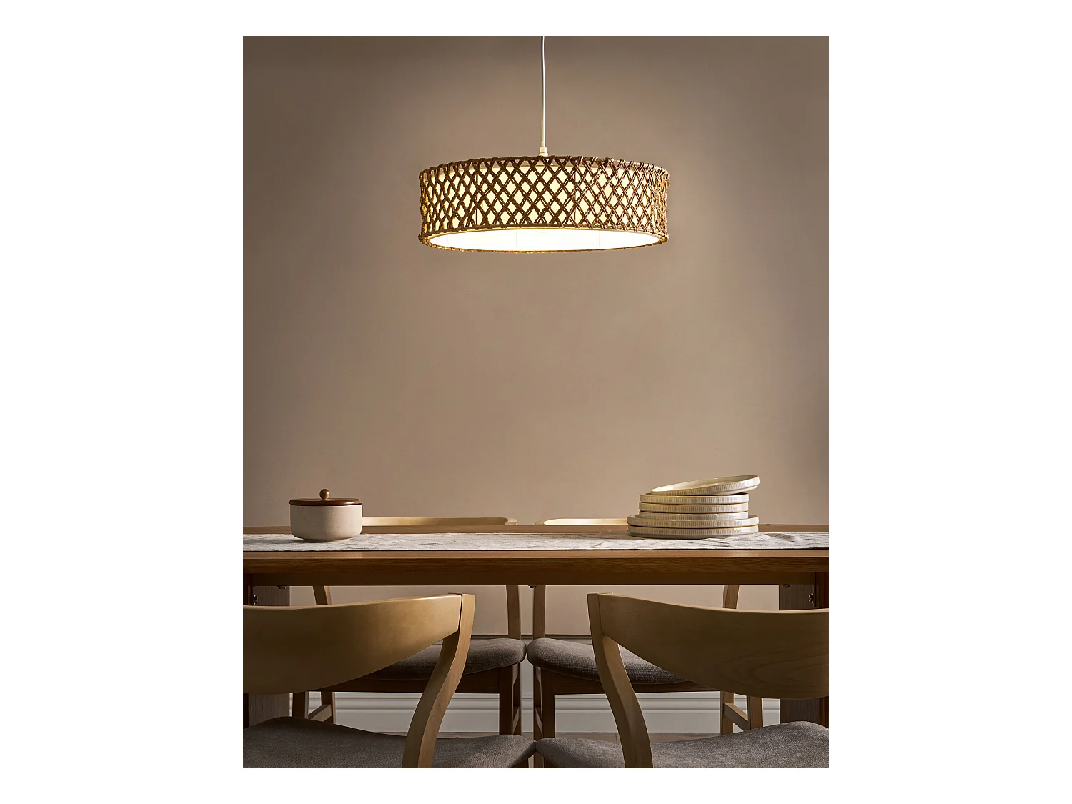 Lampe suspension BLONDIN Corde en papier Naturel