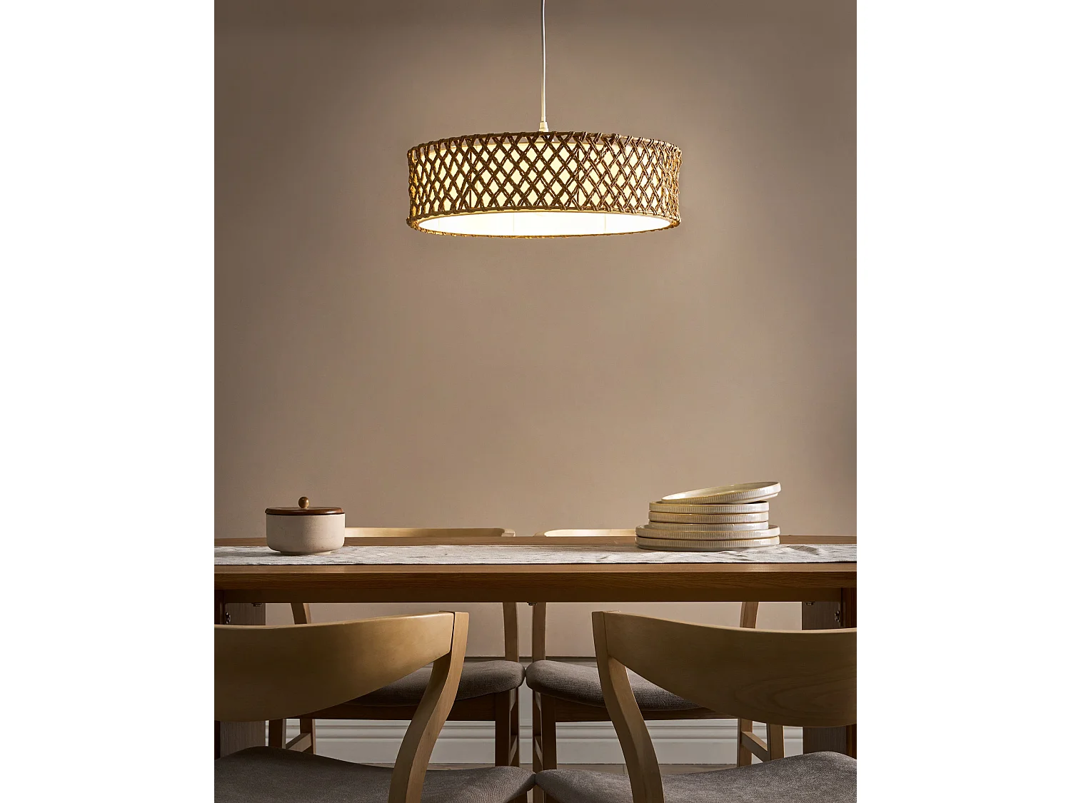 Lampe suspension BLONDIN Corde en papier Naturel