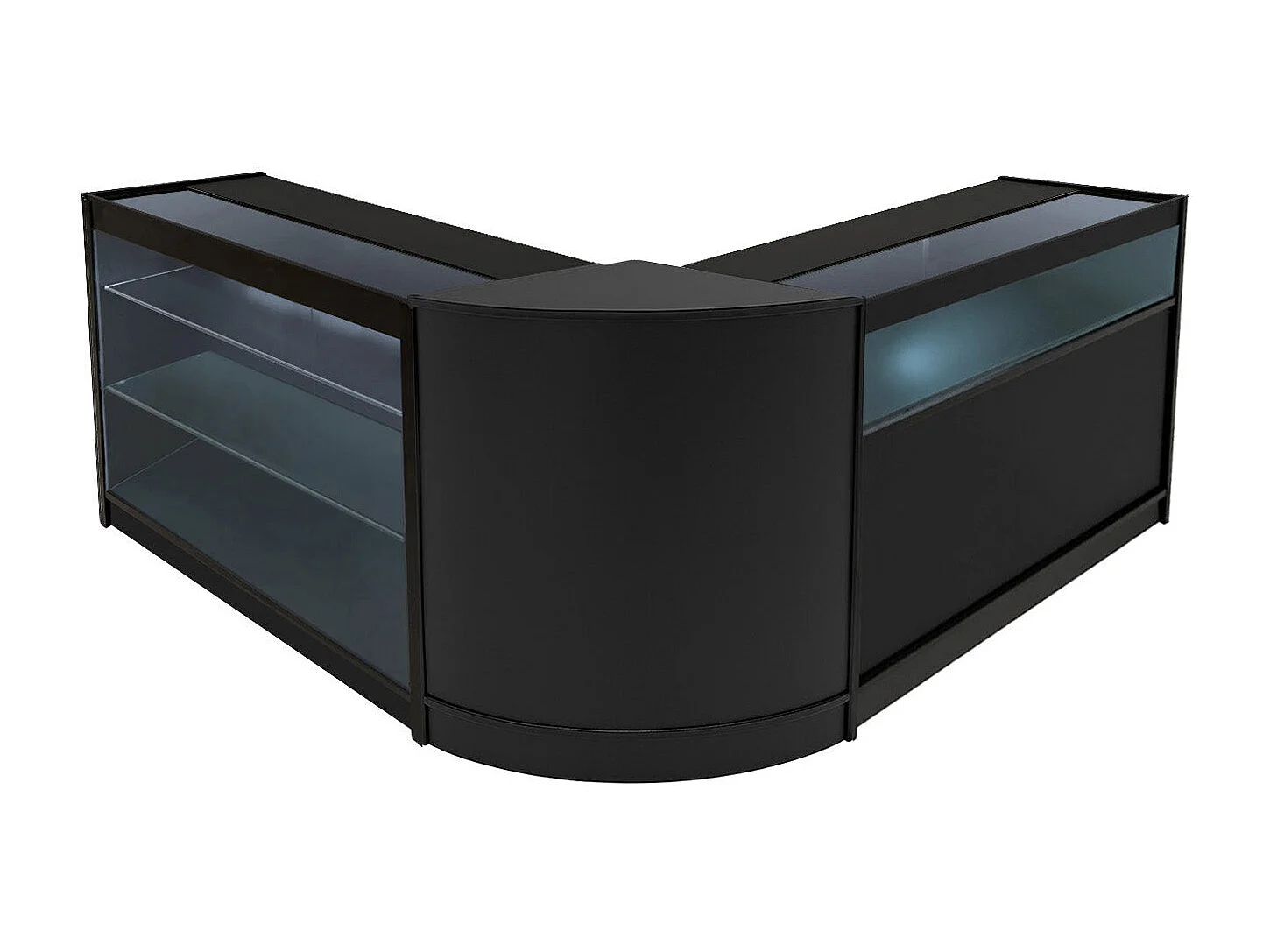 Triton LED Winkel Toonbank Set K1200, B1200 & CM60 - Zwart